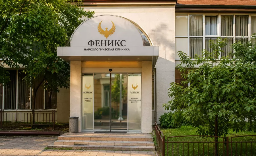 Вход в наркологическую клинику «Феникс» в Северо-Курильске